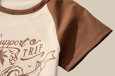 Dames T-shirt met korte mouwen en bedrukte letters