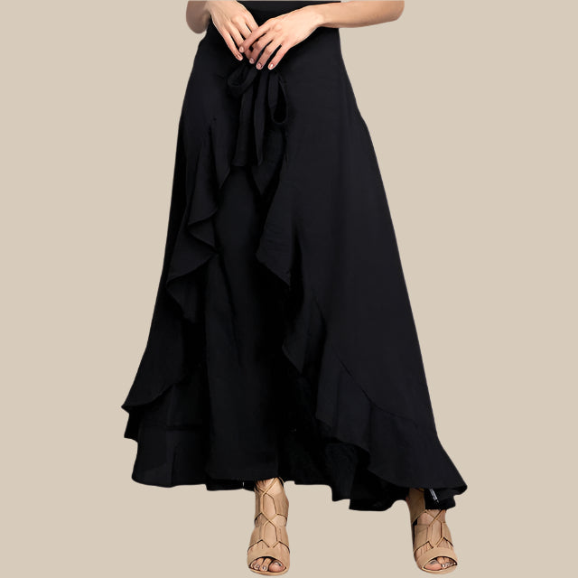 Damesbroek Casual Ruffle Trekkoord Broek
