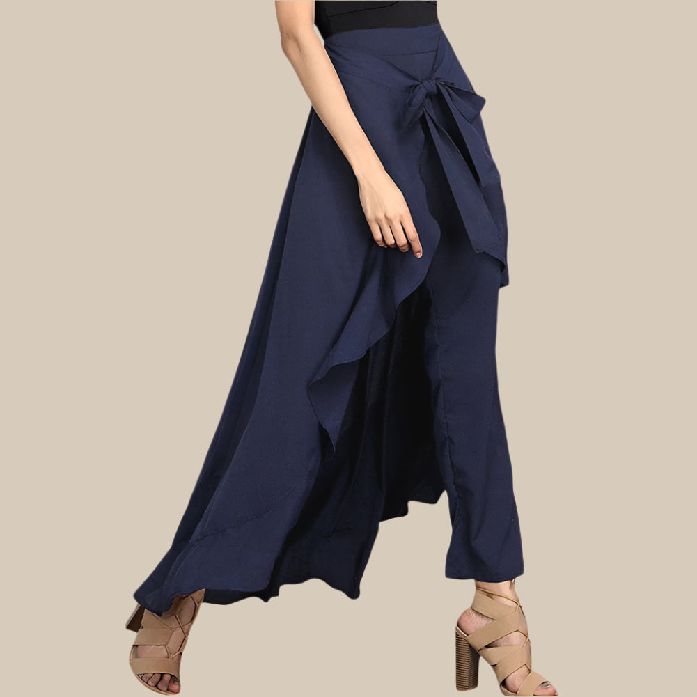 Damesbroek Casual Ruffle Trekkoord Broek