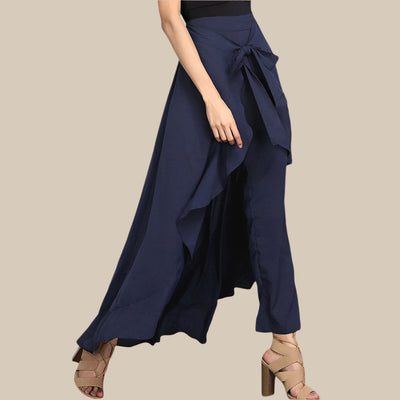 Damesbroek Casual Ruffle Trekkoord Broek