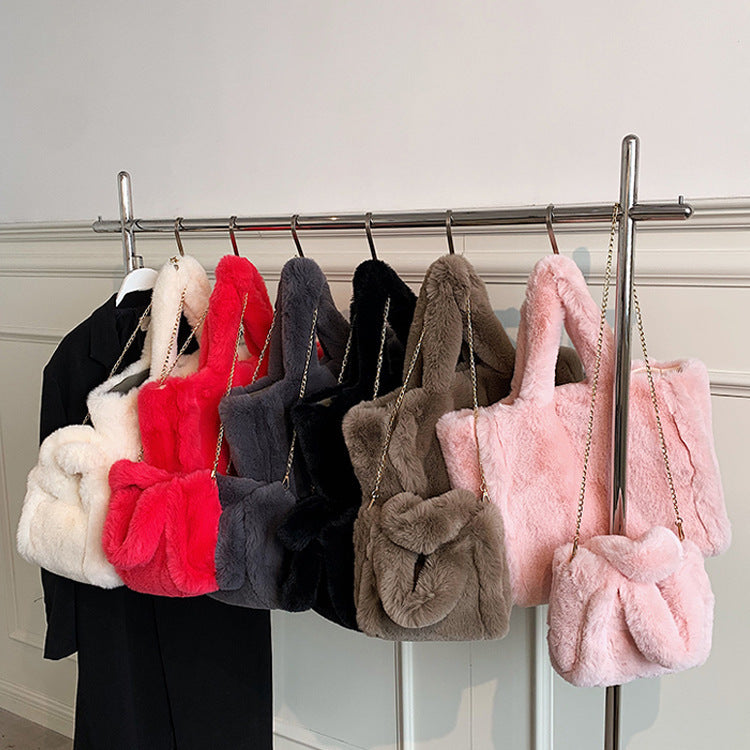 Pluche Winter Schoudertas Dames