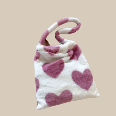 Pluche Hartvormige Schoudertas Dames