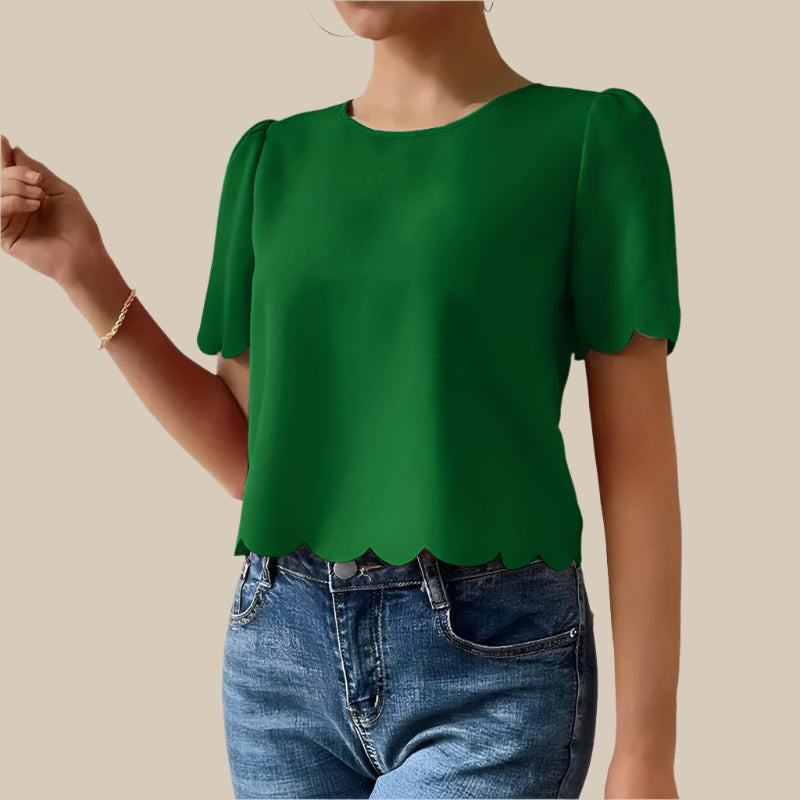 Dames effenkleurige crop top