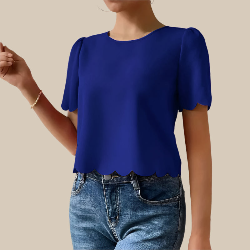 Dames effenkleurige crop top