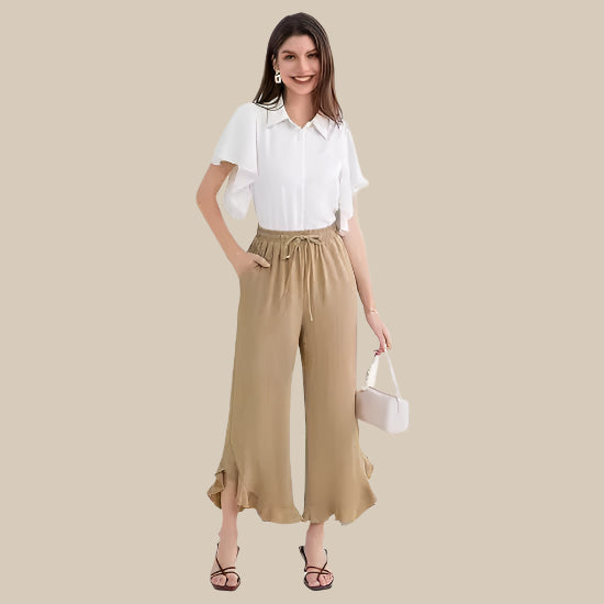 Ruffle Flared Broek Dames