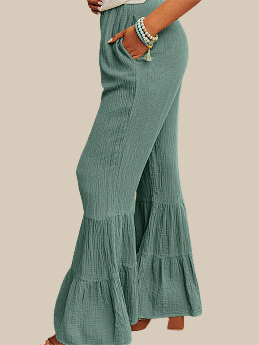 Casual High Waist Flared Broek