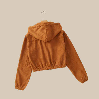 High-Waist Cropped Zip Jacket
