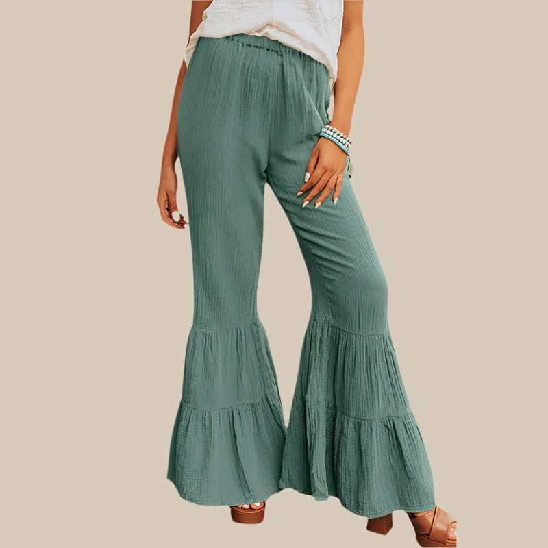 Casual High Waist Flared Broek
