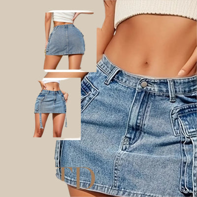Damesmode Denim Mini-jeansrok