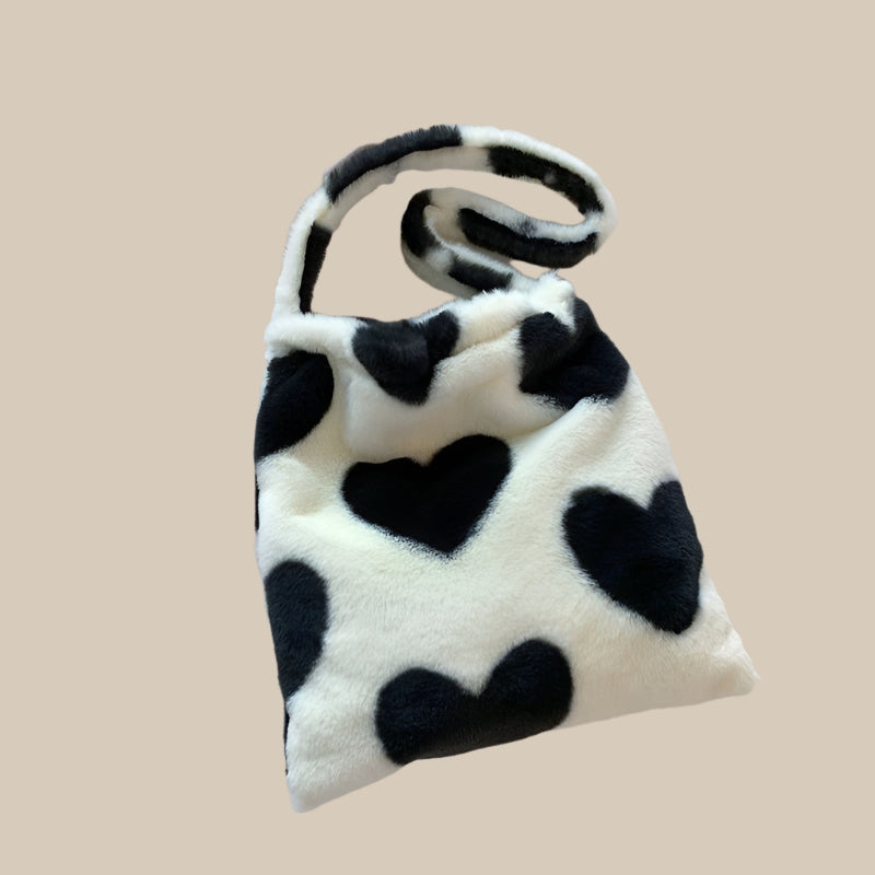 Pluche Hartvormige Schoudertas Dames