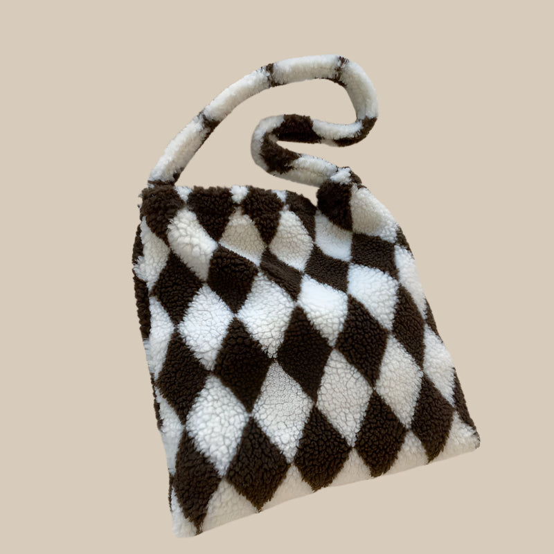 Pluche Hartvormige Schoudertas Dames