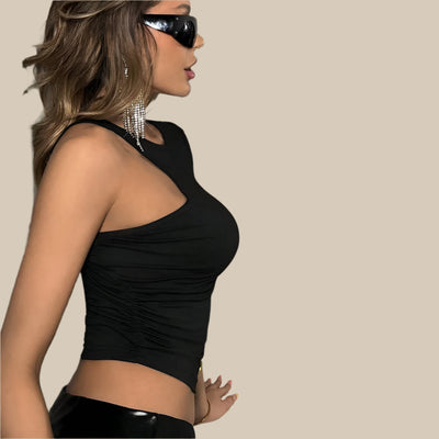 Street Design Sense Slim-fit Crop-top Dames