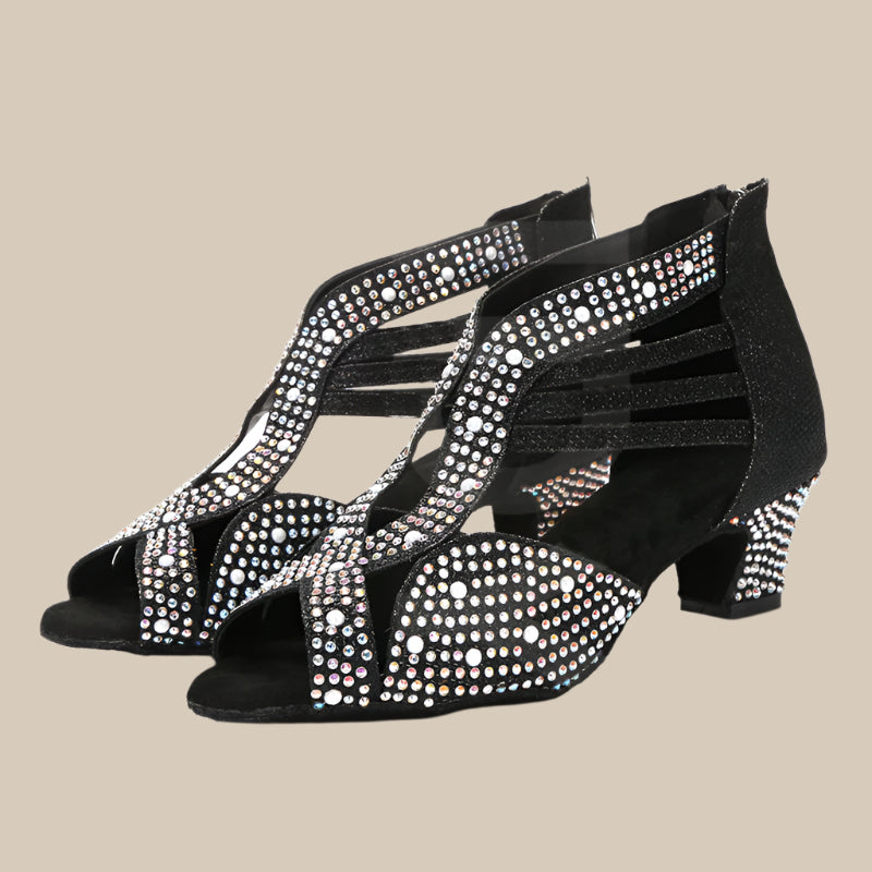 Dames Dansschoenen Met Diamantglans