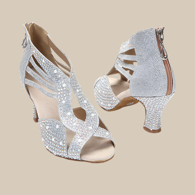 Dames Dansschoenen Met Diamantglans
