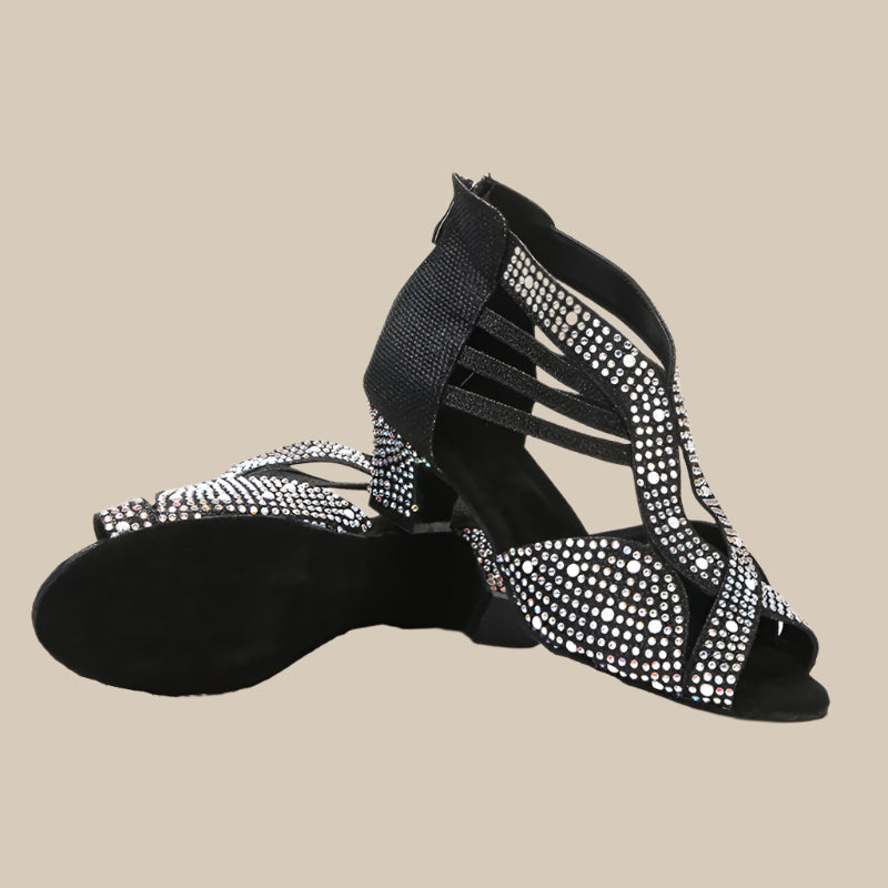 Dames Dansschoenen Met Diamantglans