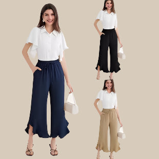 Ruffle Flared Broek Dames