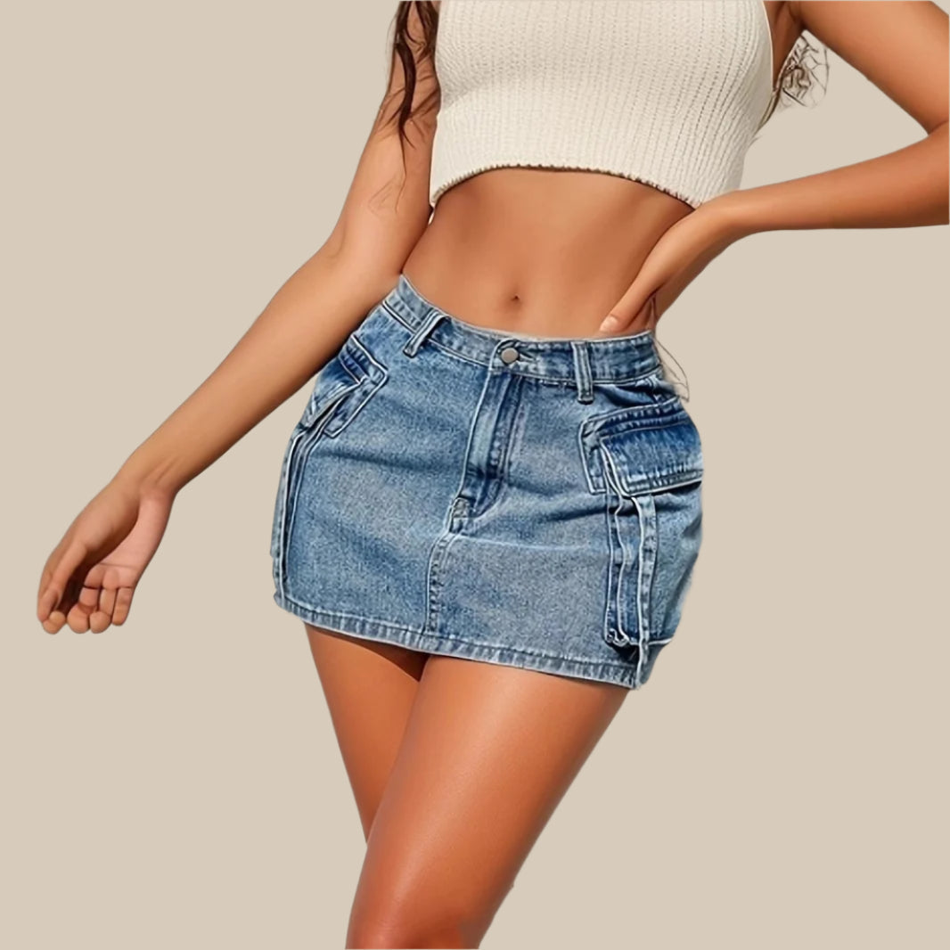 Damesmode Denim Mini-jeansrok