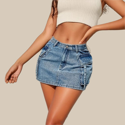 Damesmode Denim Mini-jeansrok