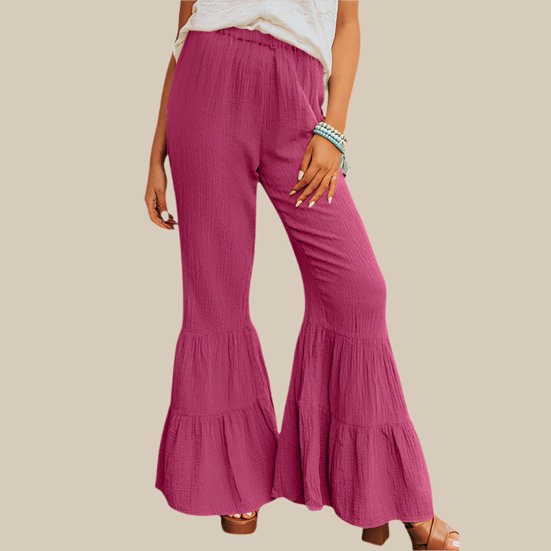 Casual High Waist Flared Broek