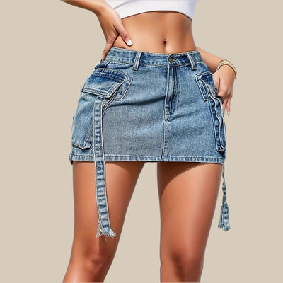 Damesmode Denim Mini-jeansrok
