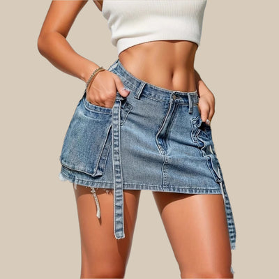 Damesmode Denim Mini-jeansrok