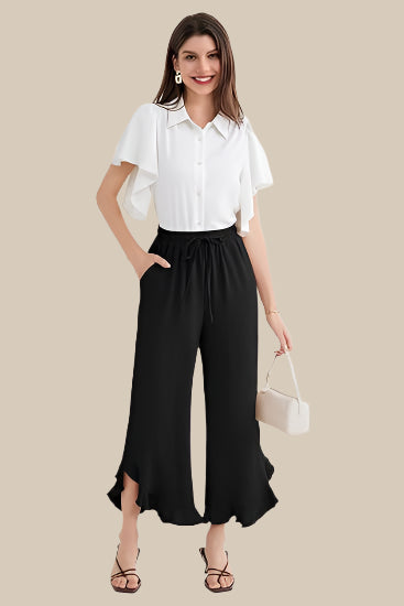 Ruffle Flared Broek Dames