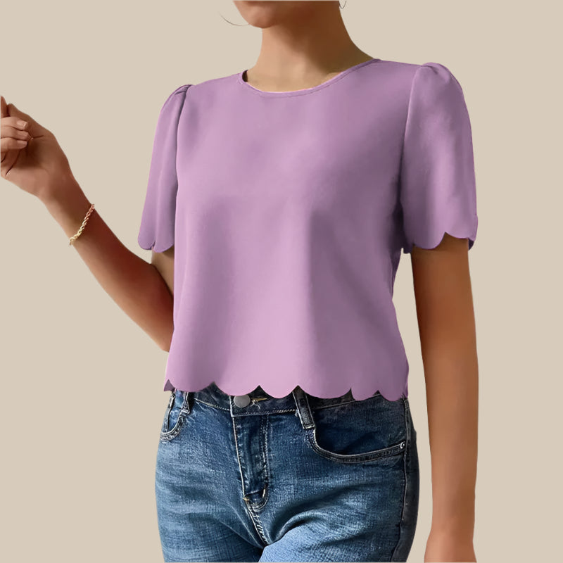 Dames effenkleurige crop top