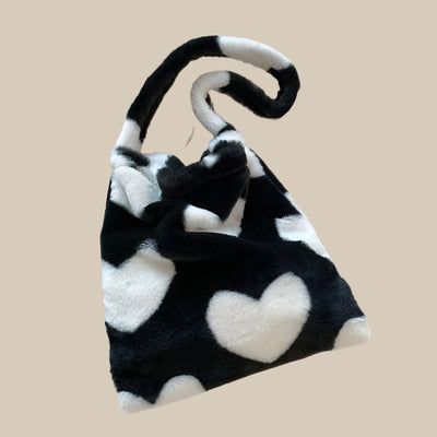 Pluche Hartvormige Schoudertas Dames